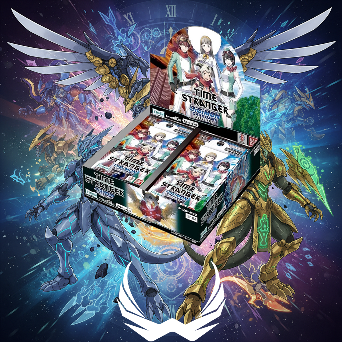 Digimon Card Game Time Stranger BT-24 Booster Box | Sealed TCG Display