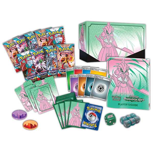 Pokemon Scarlet & Violet Paradox Rift: Elite Trainer Box (Green & Pink)