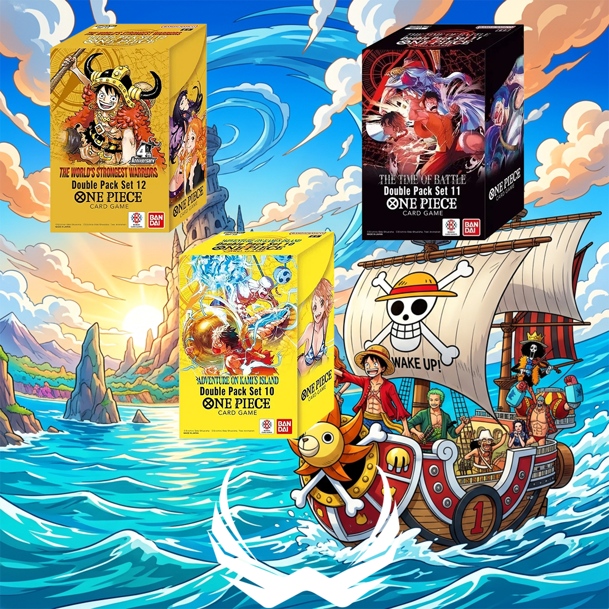 One Piece Card Game: Double Pack Bundle (DP10 / 11/ 12) 1 of Each