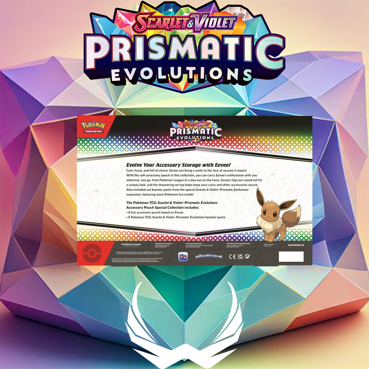 [PRE-ORDER] Pokemon TCG: Scarlet & Violet SV8.5 - Prismatic Evolutions Accessory Pouch (Special Collection)