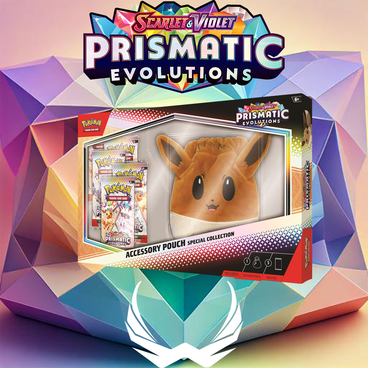 [PRE-ORDER] Pokemon TCG: Scarlet & Violet SV8.5 - Prismatic Evolutions Accessory Pouch (Special Collection)