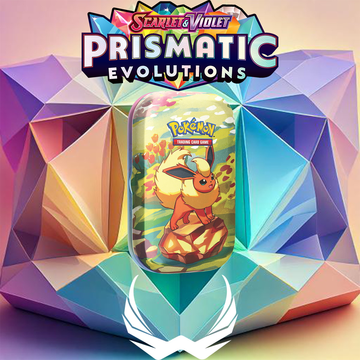 Pokemon Scarlet & Violet Prismatic Evolutions: Mini Tin Full set of 8 Wright Cards Pokemon Scarlet & Violet Prismatic Evolutions: Mini Tin Full set of 8 Wright Cards
