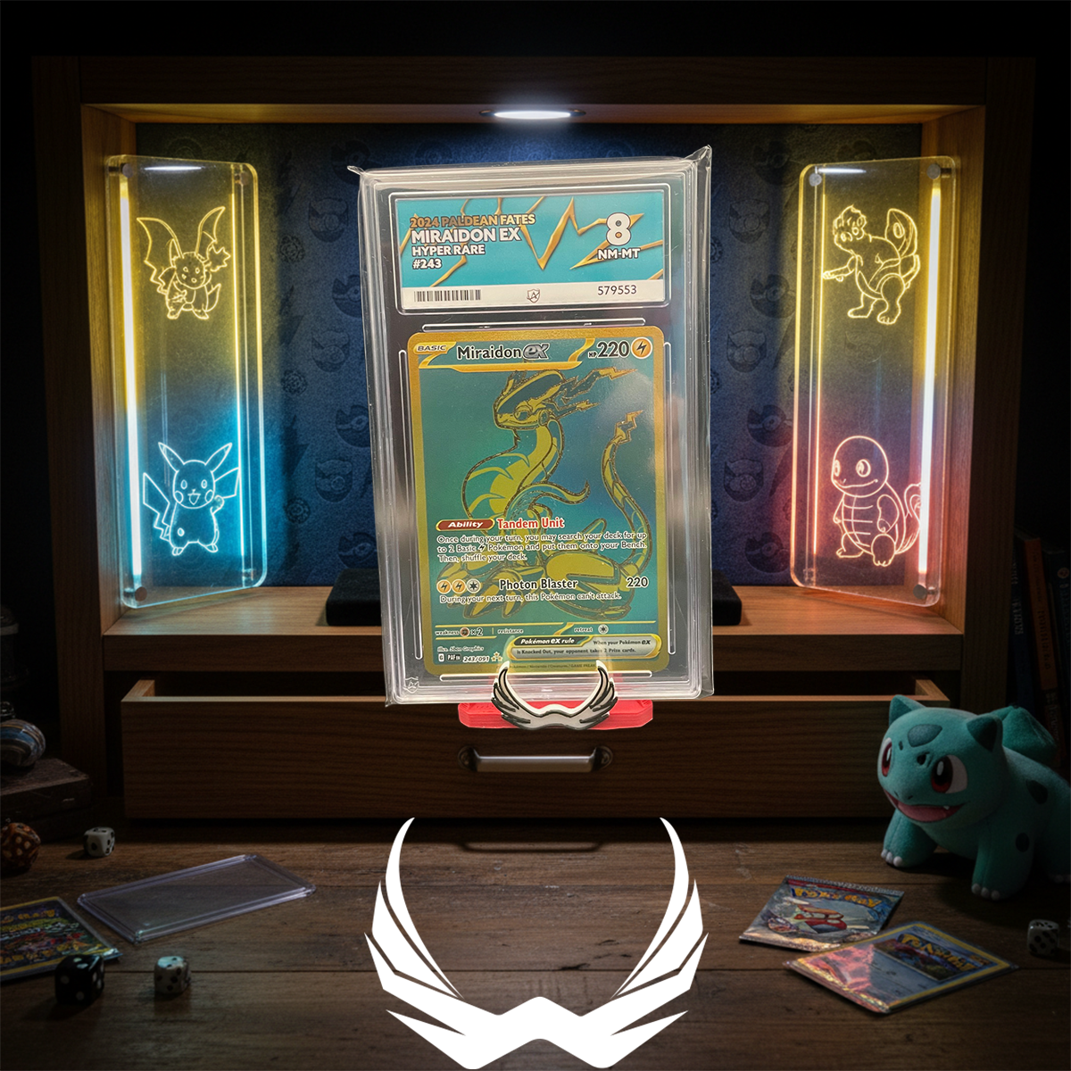 Miraidon #243 Hyper Rare (Paldean Fates 2024) – Ace Grade 8 NM-MT Pokémon Card